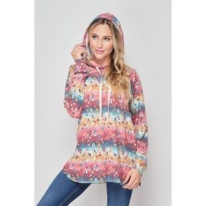 💖3 Pack Leopard Multi Colored Drawstring Hoodie